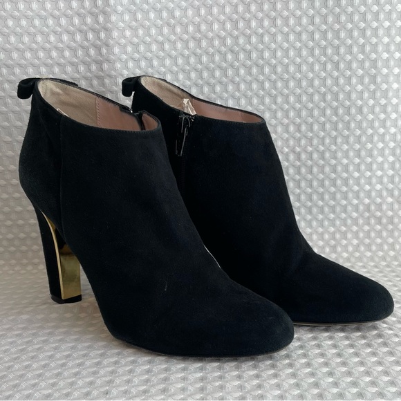 kate spade Shoes - KATE SPADE Netta Gold & Black Suede Ankle Booties Women’s Size 7B Italy #700